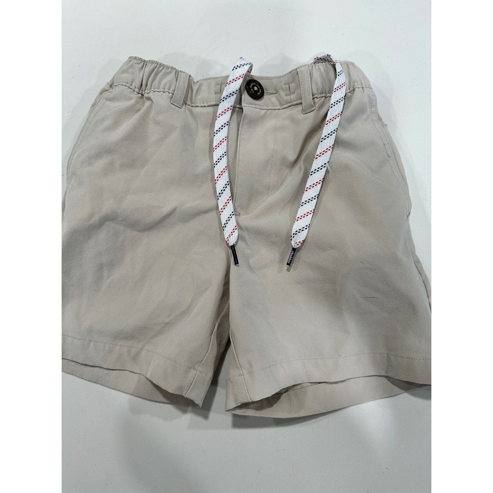 Chubbies Everywear Shorts Tan Khaki Elastic Waist Drawstring Youth XS 6/7